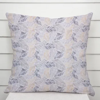 Povlak na dekorativní polštářek Dekorační povlak na polštář PML-057 Mozaika žlutošedých listů na šedém 30 x 50 cm