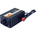 Invertor 12V, USB 500mA, kovový, černý, max. zatížení: 200W