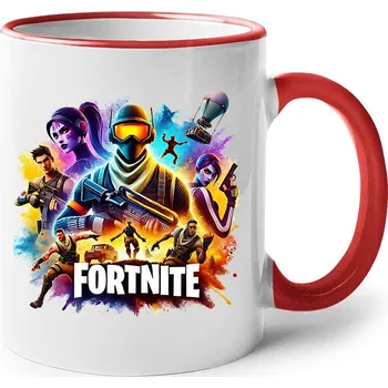 Keramický hrnek Fortnite, Barva Červená, Velikost 330 ml, Canvas Keramický hrnek s barevným uchem Bezvatriko.cz 2792