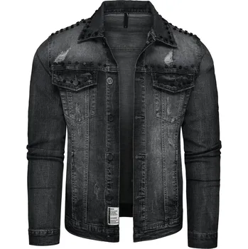 Pánský bomber Recea Pánská džínová bunda Kahorere černá XL