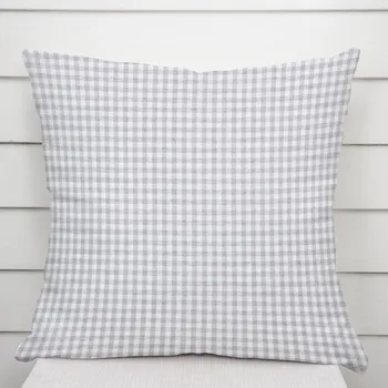 Povlak na dekorativní polštářek Dekorační povlak na polštář Rebeka RE-015 Světle šedo-bílá kostka malá 35 x 45 cm
