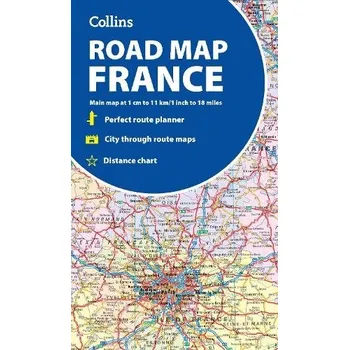 Učebnice Collins Road Map of France - Collins Maps