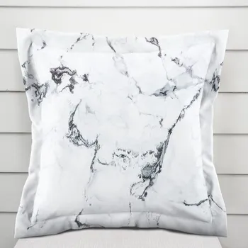 Povlak na dekorativní polštářek Dekorační povlak na polštář s lemem PM-064 Šedý mramor 40 x 60 cm