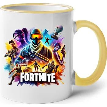 Keramický hrnek Fortnite, Barva Žlutá, Velikost 330 ml, Canvas Keramický hrnek s barevným uchem Bezvatriko.cz 2792