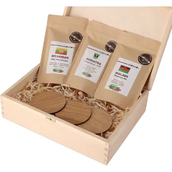 Dárková krabička Dárková krabička - Degustační balíčky kávy 3 ks