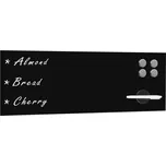 ZBXL Nástěnná magnetická černá tabule skleněná 60 x 20 cm