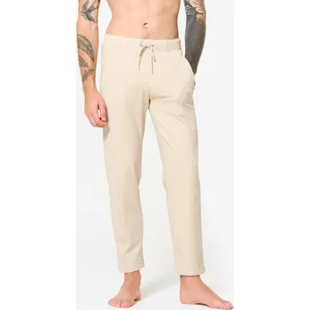 KIMJALY Pánské tepláky na jemnou jógu 2XL BÉŽOVÁ