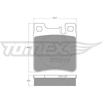 Brzdová destička Sada brzdových destiček, kotoučová brzda TOMEX Brakes TX 12-73