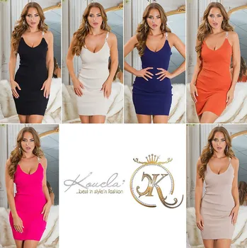 Dámské šaty Úpletové šaty s třpytivými ramínky 1895 - In Stylefashion tělová uni