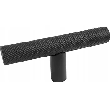 Obraz Gałka meblowa WŁOSKA Žebrovaná ČERNÁ MATNÁ