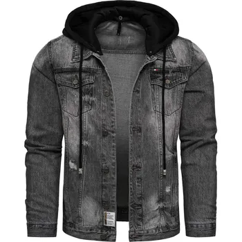 Pánský bomber Recea Pánská džínová bunda Turi černá S