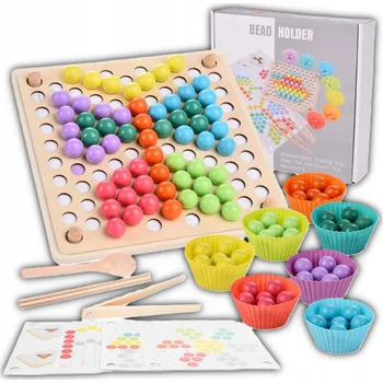 Dřevěná hračka Dřevěné Montessori Puzzle Edukační Mozaika