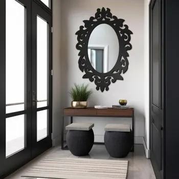 Zrcadlo Dekorativní zrcadlo v ažurovém rámu z MDF na toaletní stolek - ROMA - barva rámu dle vašeho výběru