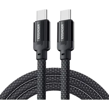 Datový kabel Kabel USB-C na USB-C, Essager, EXCTT1-YS01-P, 100W, 1m (černý)