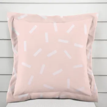 Povlak na dekorativní polštářek Dekorační povlak na polštář s lemem PM-062 Konfety na pastelově lososovém 30 x 50 cm