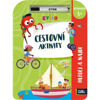 Desková hra ALBI Kvído Cestovní aktivity Hledej a najdi tématický sešit s mazatelným fixem | 65554