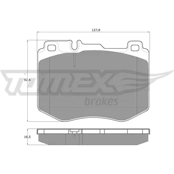 Brzdová destička Sada brzdových destiček, kotoučová brzda TOMEX Brakes TX 18-52