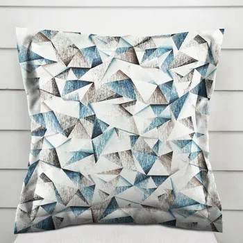 Povlak na polštářek Dekorační povlak na polštář s lemem Porto PRT-007 Modro-hnědé krystaly 30 x 50 cm