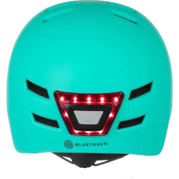 Cyklistická přilba BLUETOUCH bezpečnostní helma s LED - modrá Velikost: S