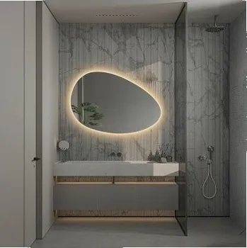 Zrcadlo Leštěné organické zrcadlo s osvětlením - ZYTA LED