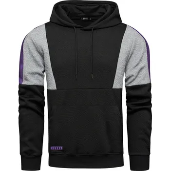 Pánská mikina Recea Pánská mikina s kapucí Koro černo-šedá XL