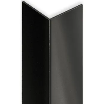 Stavební profil Ochranný hliníkový roh W4 Rozměr: 30 mm x 200 cm, Barva: Černá