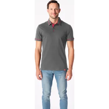 Pánské tričko CityZen - SPARKS Pánská polokošile šedá/červená XXL