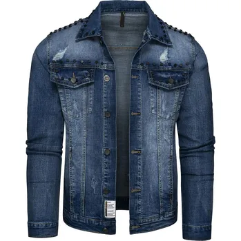 Pánský bomber Recea Pánská džínová bunda Puta navy XL