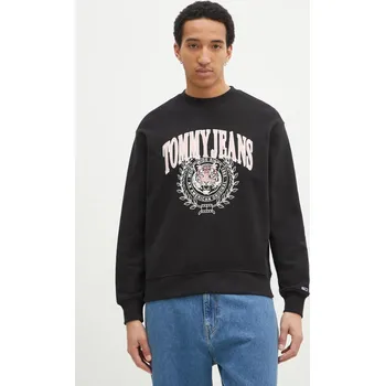 Dámská mikina Bavlněná mikina Tommy Jeans DM0DM20640 černá 99X, vel. M