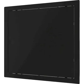 Revizní dvířka Plastová revizní dvířka 300 x 300 mm s tlačným zámkem - zacvakávací - černá - MIKAWI 59-1305