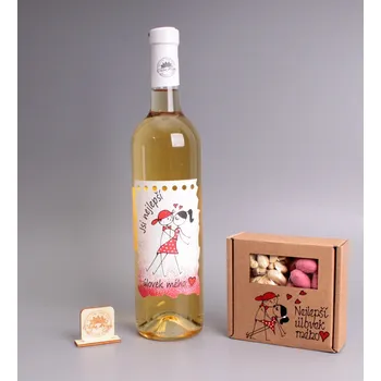Víno Set - víno + mlsná krabička - Nejlepší úlovek víno: Chardonnay - polosuché