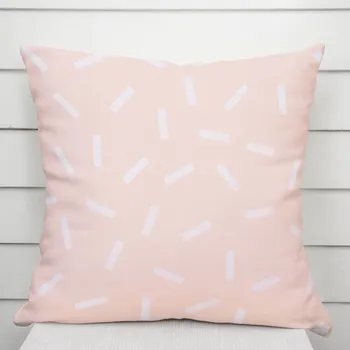 Povlak na polštářek Dekorační povlak na polštář PM-062 Konfety na pastelově lososovém 50 x 50 cm