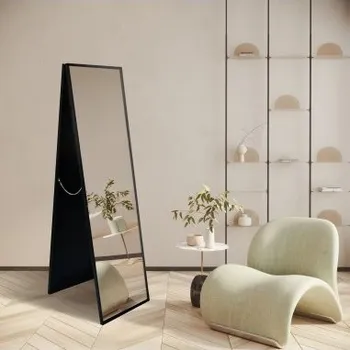 Zrcadlo Dvojité stojací zrcadlo v černém rámu - ARIS - barva rámu na výběr