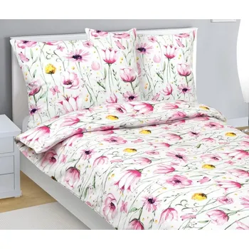 Povlečení Povlečení bavlněné Růžová,Zelená BX12273 - 140x200, 70x90 cm