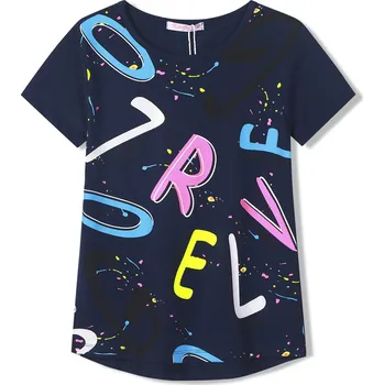 Dívčí tričko Dívčí tričko - KUGO HC9335, tmavě modrá Barva: Modrá tmavě, Velikost: 164