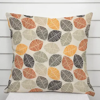 Povlak na polštářek Dekorační povlak na polštář PML-072 Podzimní listy na krémovém 50 x 60 cm