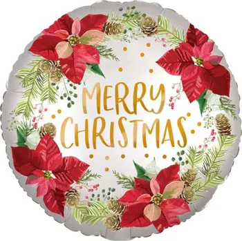 Balónek Foliový balónek MERRY CHRISTMAS vánoční hvězda VÁNOCE