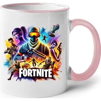 Keramický hrnek Fortnite, Barva Růžová, Velikost 330 ml, Canvas Keramický hrnek s barevným uchem Bezvatriko.cz 2792