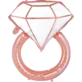 Balónek Ptákoviny CB Foliový balónek růžový svatební prsten - 80cm