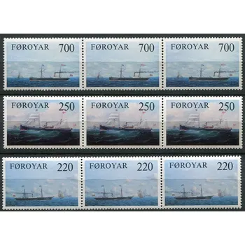 Poštovní známka (1983) MiNr. 79 - 81 ** 3-bl - Faerské ostrovy - Historické lodě