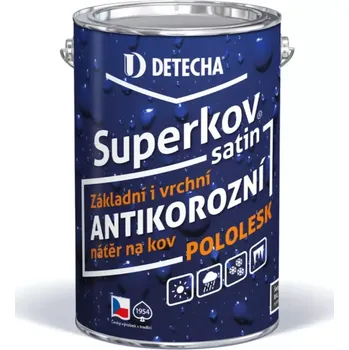 barva na kov DETECHA SUPERKOV SATIN ZELENÝ RAL 6005 POLOLESK 20KG