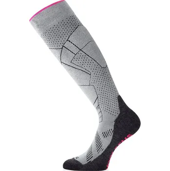 Pánské ponožky FWU merino lyžařské podkolenky - Šedá 848 / (42-45) L / Šedá