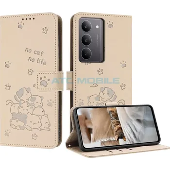 Pouzdro na mobilní telefon Pouzdro Shield4U Realme C75 (RMX3941) Kitten otevírací béžové a zpět 33 Kč s ATC Clubem