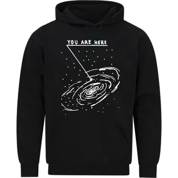 Pánská mikina Pánská mikina Vesmírná navigace - You Are Here (Velikost: 5XL, Barva: Černá)