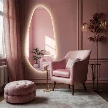 Zrcadlo Organické zrcadlo pro toaletní stolek s podsvícením JASPIS LED