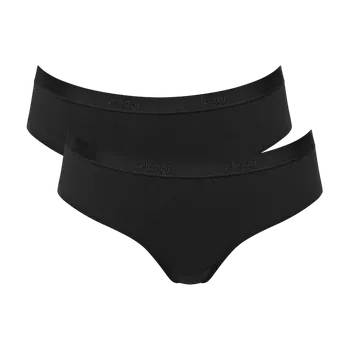 Kalhotky Dámské kalhotky GO Casual Hipster 2P - BLACK - černé 0004 - SLOGGI BLACK XS