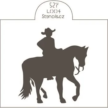 Vykrajovátko Stencil Kovboj na koni velký