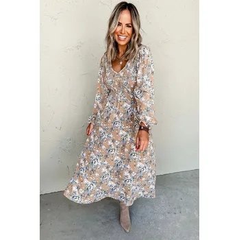 Dámské šaty OMG Dámské maxi šaty Henare khaki S