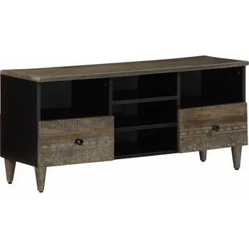 Televizní stolek vidaXL TV skříňka černá 100 x 33 x 46 cm masivní mangovníkové dřevo [4017810]