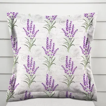 Povlak na polštářek Dekorační povlak na polštář s lemem PML-033 Provence levandule 30 x 50 cm